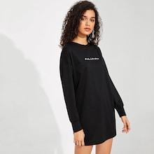 Shein Letter Embroidered Dress