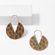 Shein Textured Fan Hoop Earring