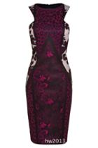 Shein Red Black Sleeveless Leaves Print Bodycon Dress