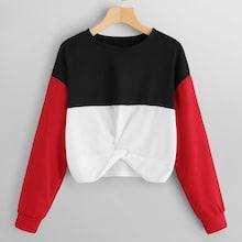 Shein Cut And Sew Panel Twist Tee