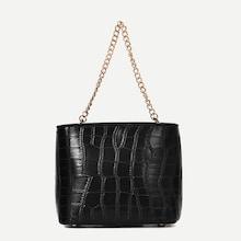 Shein Croc Embossed Chain Tote Bag