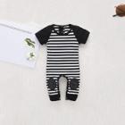 Shein Boys Kneepad Striped Jumpsuits