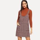 Shein Thick Strap Plaid Dress