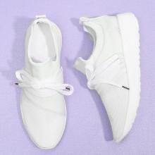 Shein Net Design Lace-up Sneakers