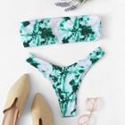 Shein Random Tie Dye High Leg Bikini Set