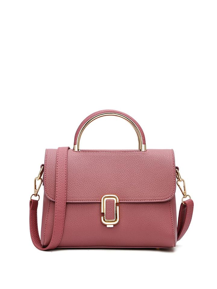 Shein Pebbled Flap Satchel Bag