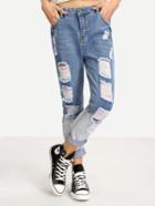 Shein Ripped Ombre Jeans