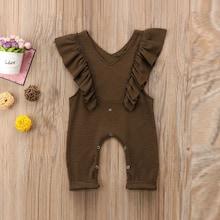 Shein Toddler Boys Frill Trim Solid Jumpsuit