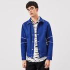 Shein Men Contrast Stitch Button Up Jacket