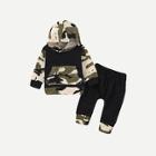 Shein Toddler Boys Camo Print Hoodie With Pants