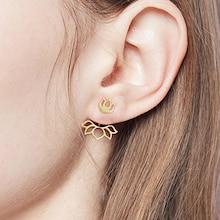 Shein Lotus Design Swing Stud Earrings