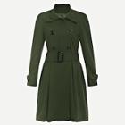 Shein Double Breasted Belted Flared Coat