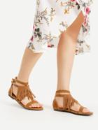 Shein Tassel Decorated Double Buckle Flat Sandals