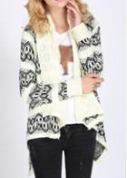 Rosewe New Arrival Long Sleeve Turndown Collar Printed Cardigans