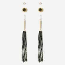 Shein Chain Tassel & Round Design Earrings 3pairs