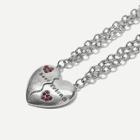 Shein Heart Design Couple Chain Bracelet Set 2pcs
