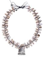 Shein Cowrie Shell Bell Pendant Statement Necklace