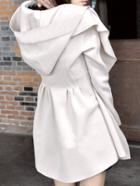 Shein White Hooded Loose Coat