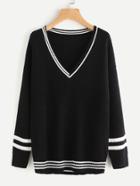 Shein Varsity Striped Trim Jumper