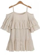 Rosewe Hot Sale Off The Shoulder Mini Dress With Ruffles