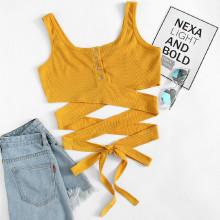 Shein Criss Cross Self Tie Tank Top