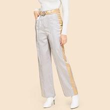 Shein Pocket Side Straight Leg Pants