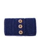 Shein Navy Chunky Knit Button Closure Hat