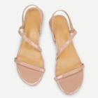 Shein Peep Toe Strappy Flat Sandals