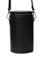 Shein Polka Dot Print Top Zip Cylinder Bag