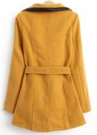 Rosewe Enchanting Button Closure Long Sleeve Coat With Belt