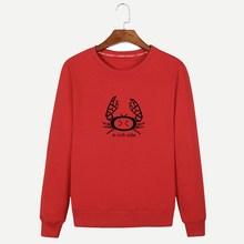 Shein Men Crab & Letter Print Sweatshirt