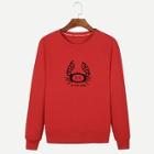 Shein Men Crab & Letter Print Sweatshirt