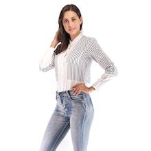 Shein Striped Contrast Shirt