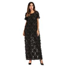 Shein Feather Decoration Longline Dress