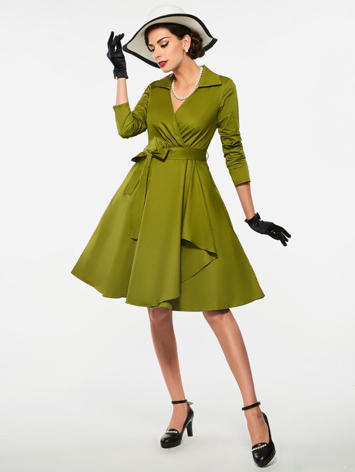 Shein V Neckline Wrap Dress With Belt