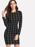 Shein Slim Fit Grid Dress