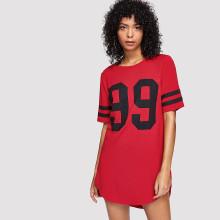 Shein Letter Print Tee Dress