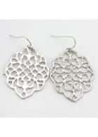Rosewe Women Silver Cutout Metal Earring For Party