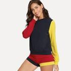 Shein Color Block Top & Shorts Co-ord