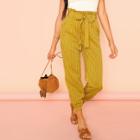 Shein Self Belted Tapered Pants