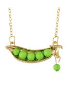 Shein New Coming Green Beads Peas Pendant Necklace