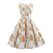 Shein Allover Floral Print Pleated Dress