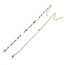 Shein Color Block Bracelet Set 2pcs