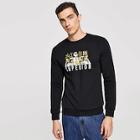 Shein Men Tiger And Letter Print Sweatshirt