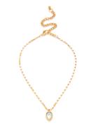 Shein Water Drop Shaped Pendant Chain Necklace
