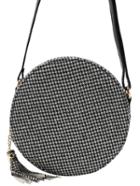 Shein Houndstooth Pu Round Crossbody Bag