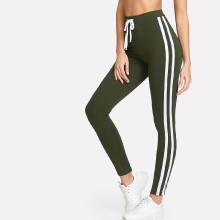 Shein Contrast Tape Side Leggings