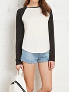 Shein Colour-block Round Neck Modal T-shirt