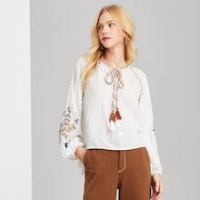 Shein Tie Neck Tunic Top