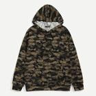 Shein Men Pocket Front Drawstring Camo Print Hoodie